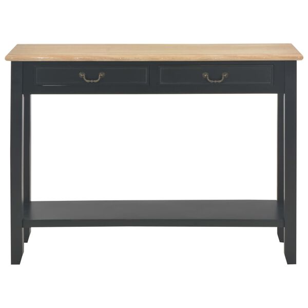 vidaXL Table console Noir 110x35x80 cm Bois
