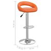 vidaXL Tabouret de bar Orange Similicuir