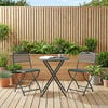 vidaXL Chaises de jardin 2 pcs Anthracite 52,5 x 46 x 82 cm Fer
