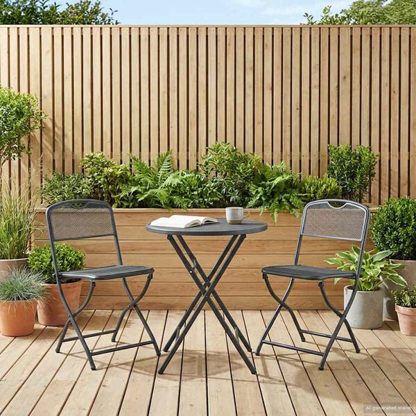 vidaXL Chaises de jardin 2 pcs Anthracite 52,5 x 46 x 82 cm Fer