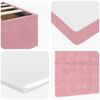vidaXL Cadre de lit ottoman avec matelas rose 200x200 cm velours