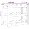 vidaXL Casier &agrave; bouteilles pour 12 bouteilles gris bois pin solide