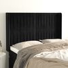 vidaXL T&ecirc;te de lit avec oreilles Noir 147x16x118/128 cm Velours