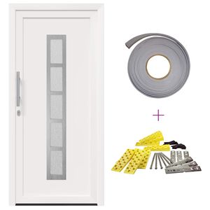 vidaXL Porte Frontale 88 x 200 cm PVC Blanc