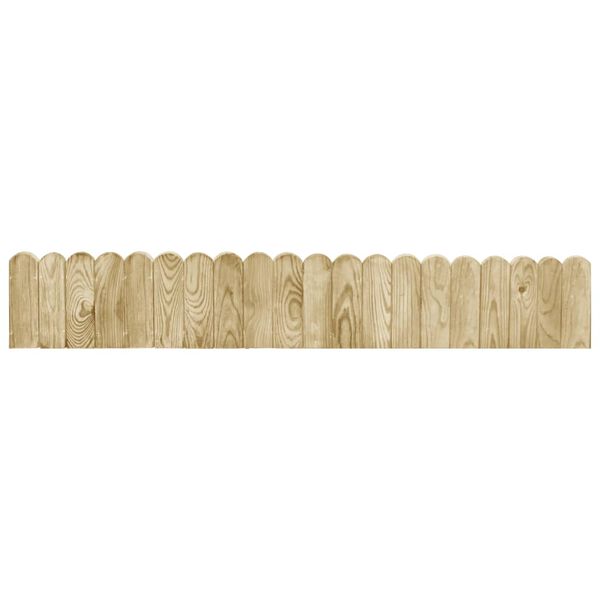 vidaXL Rouleaux de bordure 2 pcs 120 cm Bois de pin impr&eacute;gn&eacute;
