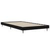 vidaXL Cadre de lit sans matelas noir 90x190 cm bois ing&eacute;nierie