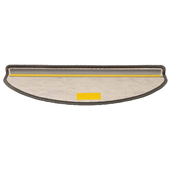 vidaXL Tapis d'escalier autocollants 30 pcs 65x21x4 cm gris et beige