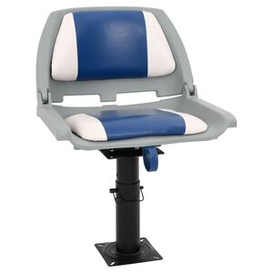 vidaXL Si&egrave;ge de bateau avec pi&eacute;destal hauteur r&eacute;glable pivotant &agrave; 360&deg;