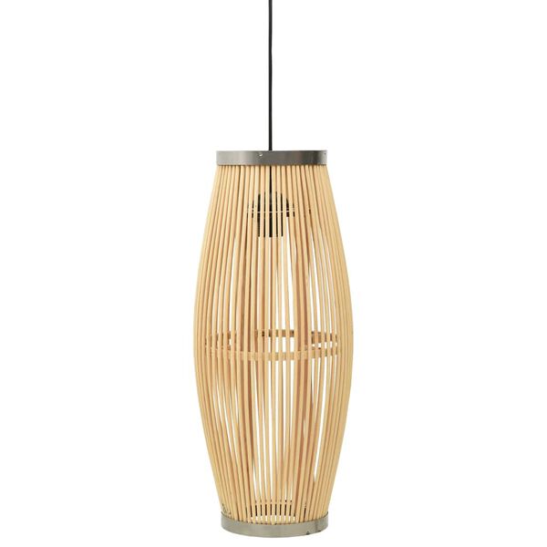 vidaXL Lampe suspendue Osier 40 W 21x50 cm Ovale E27