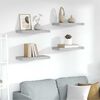 vidaXL &Eacute;tag&egrave;res murales flottantes 4 pcs gris b&eacute;ton 50x23x3,8 cm MDF