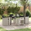 vidaXL Ensemble de salle &agrave; manger pour jardin 5 pcs Gris clair