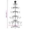 vidaXL Arbre de No&euml;l en m&eacute;tal pour d&eacute;coration noir 150 cm