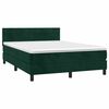vidaXL Sommier &agrave; lattes de lit avec matelas LED Vert fonc&eacute; 140x190 cm