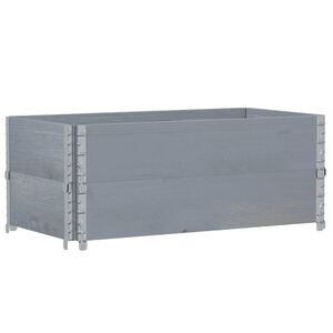 vidaXL Jardini&egrave;re gris 100x50 cm bois massif de pin