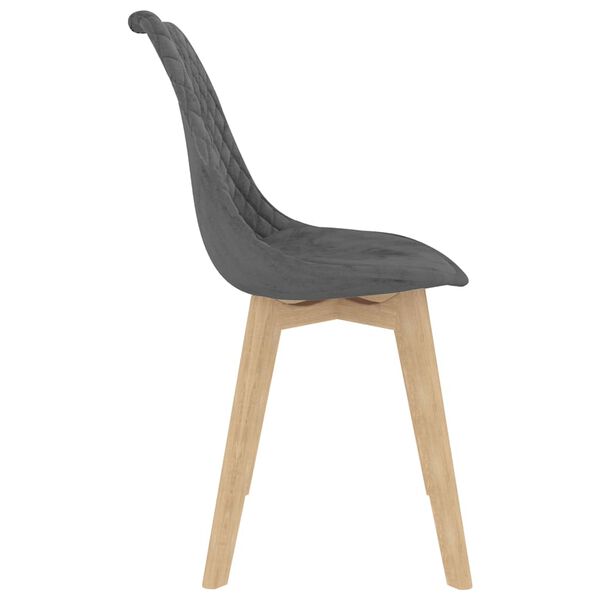 vidaXL Chaises à manger lot de 4 gris velours