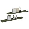 vidaXL &Eacute;tag&egrave;re flottante 2 pcs Vert olive 100 x 18 x 2,5 cm Acier