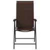 vidaXL Chaises pliables de jardin lot de 4 marron résine tressée