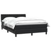 vidaXL Sommier &agrave; lattes de lit avec matelas noir 160x220 cm velours