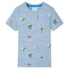 T-shirt pour enfants m&eacute;lange de bleu 128