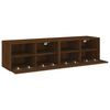 vidaXL Meubles TV muraux 2 pcs ch&ecirc;ne marron 60x30x30cm bois ing&eacute;nierie