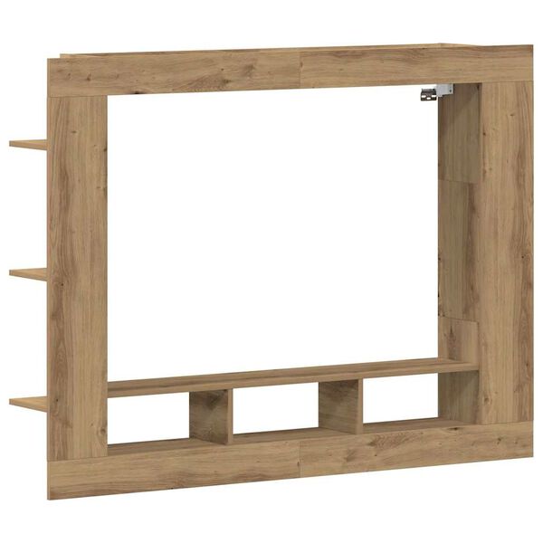 vidaXL Meuble TV chêne artisanal 152 x 22 x 113 cm Bois d'ingénierie