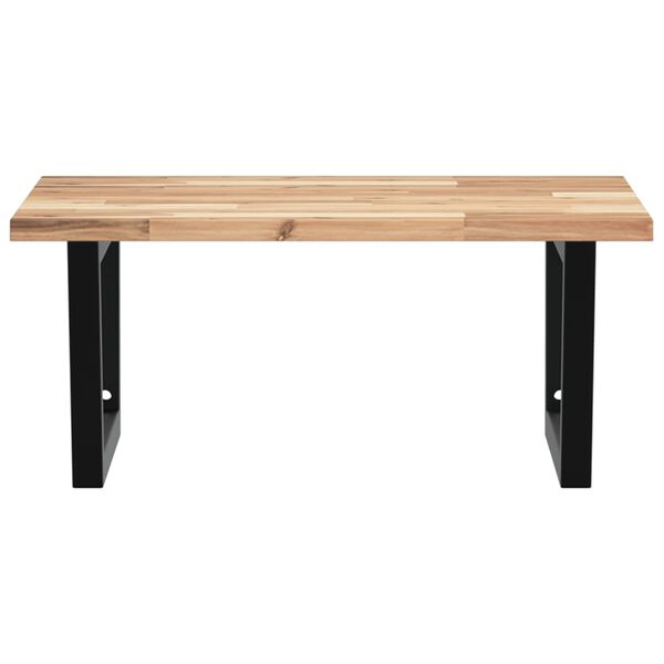 vidaXL &Eacute;tag&egrave;re de vasque murale acier et bois massif d'acacia