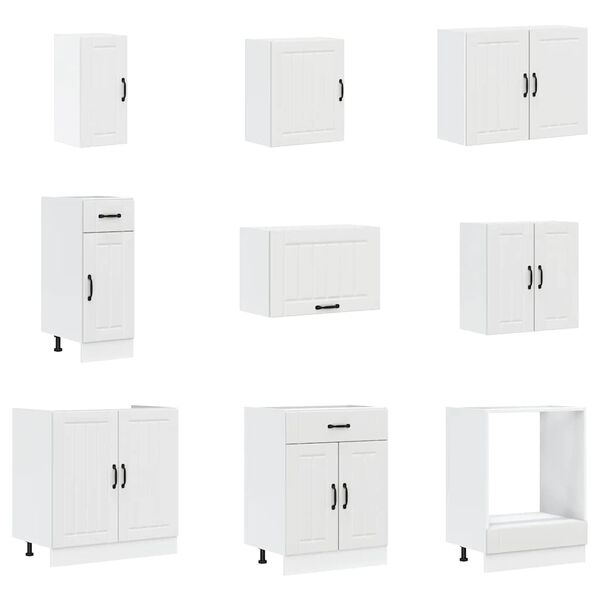 vidaXL Ensemble d'armoires de cuisine 14 pcs Lucca bois d'ing&eacute;nierie