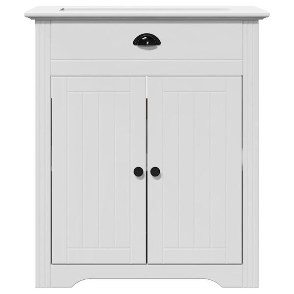 vidaXL Armoire de lavabo de salle de bain BODO blanc 70x35x80 cm