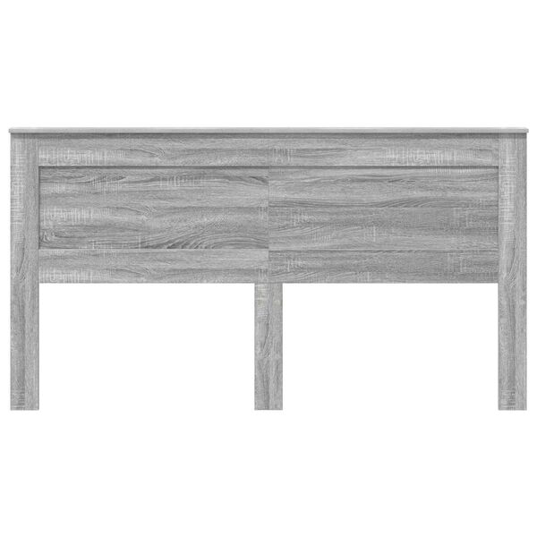 vidaXL T&ecirc;te de lit Gris Sonoma 200 cm Bois d'ing&eacute;nierie