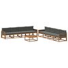 vidaXL Ensemble de canap&eacute;s d'ext&eacute;rieur 9 pcs Naturel et Anthracite