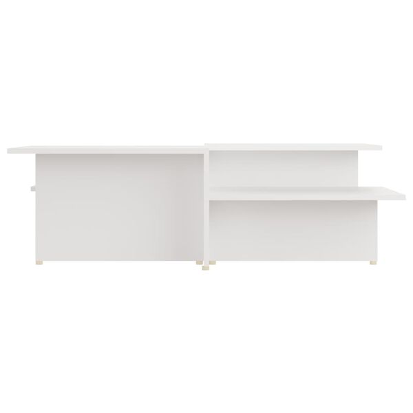 vidaXL Tables basses 2 pcs Blanc 111,5x50x33 cm Bois d'ingénierie