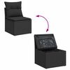 vidaXL Ensemble de canap&eacute; de jardin avec coussin 12 pcs Noir
