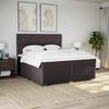 vidaXL Sommier &agrave; lattes de lit avec matelas Marron fonc&eacute; 200x200 cm