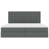 vidaXL Lit avec rangement et matelas Gris fonc&eacute; 200 x 200 cm Polyester