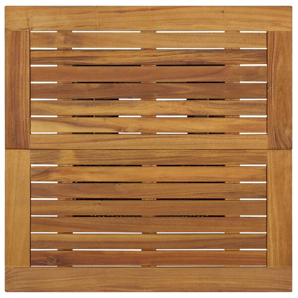 vidaXL Table de bar Noir 80x80x110 cm R&eacute;sine tress&eacute;e et bois d'acacia