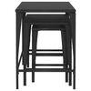 vidaXL Tables gigognes 3 pcs noir r&eacute;sine tress&eacute;e