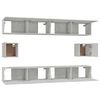 vidaXL Ensemble de meubles TV 6 pcs Gris béton Bois d'ingénierie