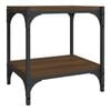 vidaXL Meuble TV Ch&ecirc;ne marron 40x33x41 cm Bois d'ing&eacute;nierie et acier