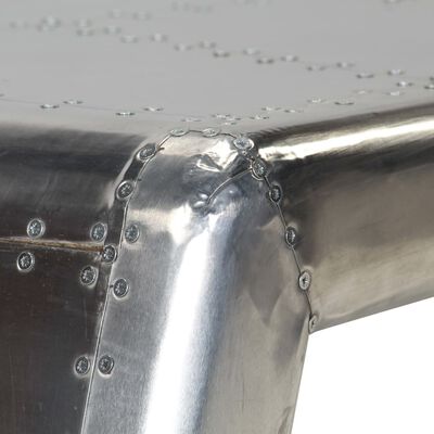 vidaXL Table basse Aviator Style d'avion vintage Aluminium