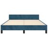 vidaXL Cadre de lit sans matelas bleu fonc&eacute; 140x190 cm velours