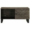vidaXL Table basse noir 80x50x40 cm bois massif de manguier