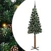 vidaXL Sapin de No&euml;l mince Vert 180 cm PVC et bois de pin massif