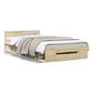 vidaXL Cadre de lit avec tiroir sans matelas ch&ecirc;ne sonoma 90x190 cm