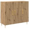 vidaXL Buffet Ch&ecirc;ne artisanal 90 x 34 x 80 cm Bois d'ing&eacute;nierie