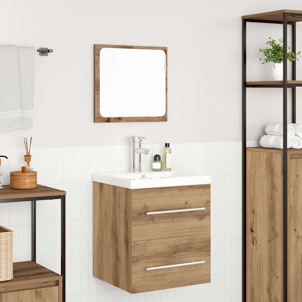 vidaXL Ensemble de mobilier de salle de bain 2 pcs Ch&ecirc;ne artisanal