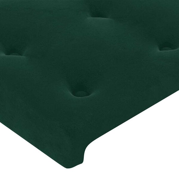 vidaXL T&ecirc;te de lit Vert fonc&eacute; 90x5x118/128 cm Velours