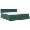 vidaXL Lit de Rangement avec matelas Vert fonc&eacute; 180 x 200 cm Velours