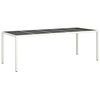 vidaXL Ensemble à manger de jardin et coussins 9 pcs blanc poly rotin