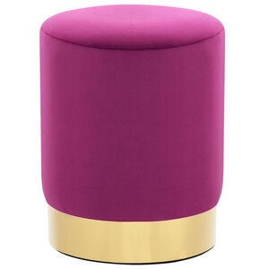 vidaXL Tabouret Violet et dor&eacute; Velours 28 x 36 cm