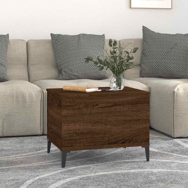 vidaXL Table basse Chêne marron 60x44,5x45 cm Bois d'ingénierie